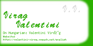 virag valentini business card